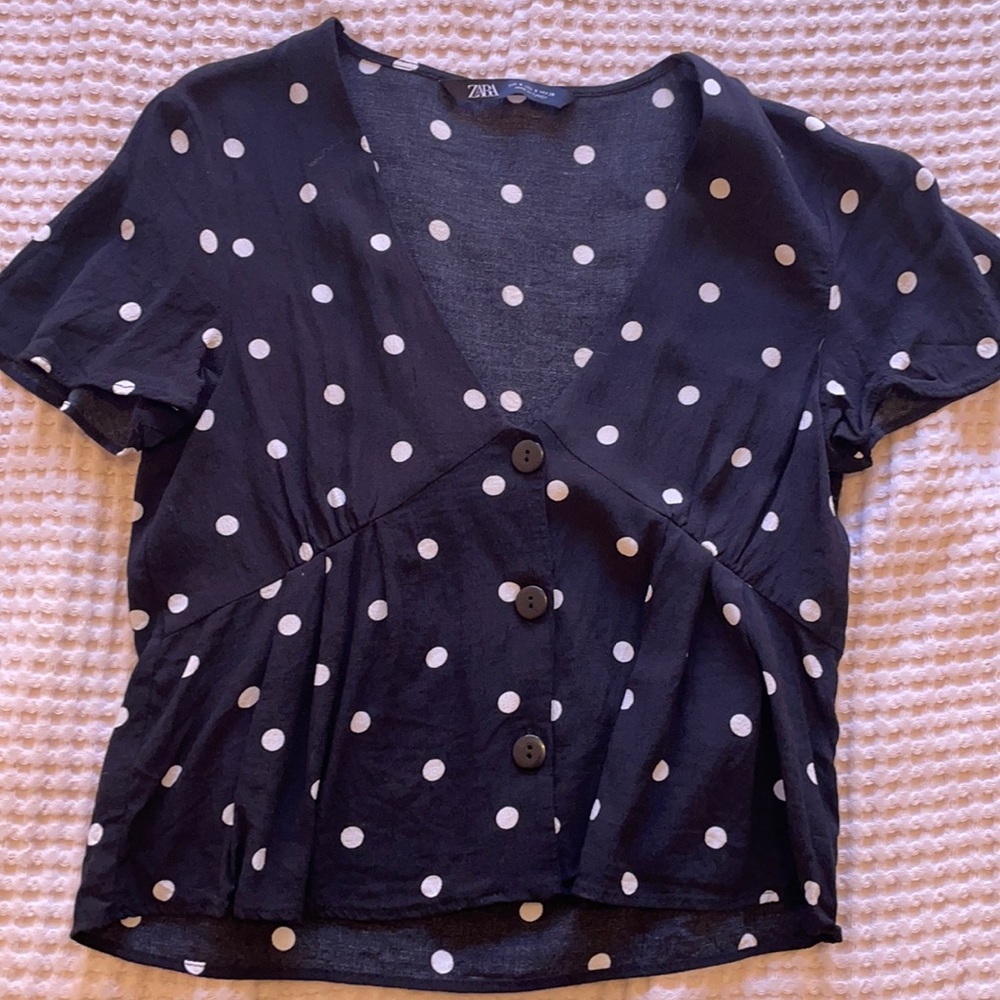 Zara polka dot blouse - size S